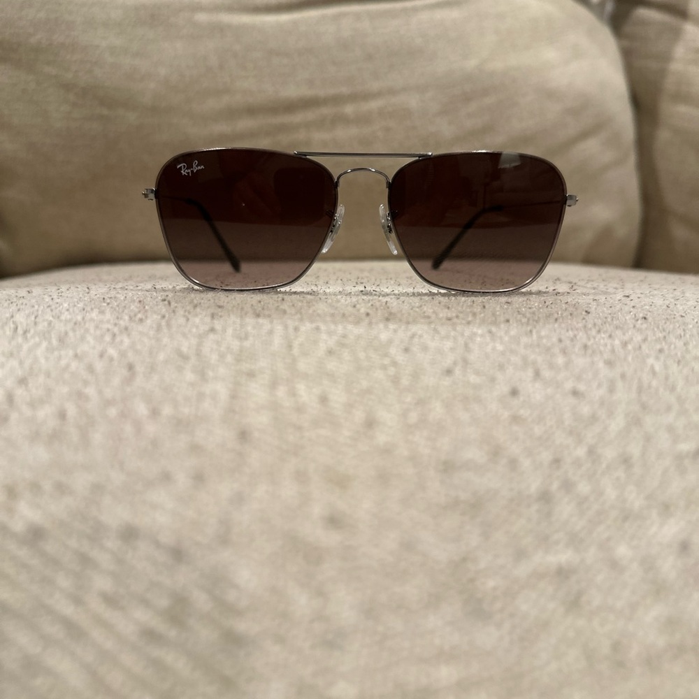 Ray-Ban Silver Frame with Brown Lenses Sunglasses